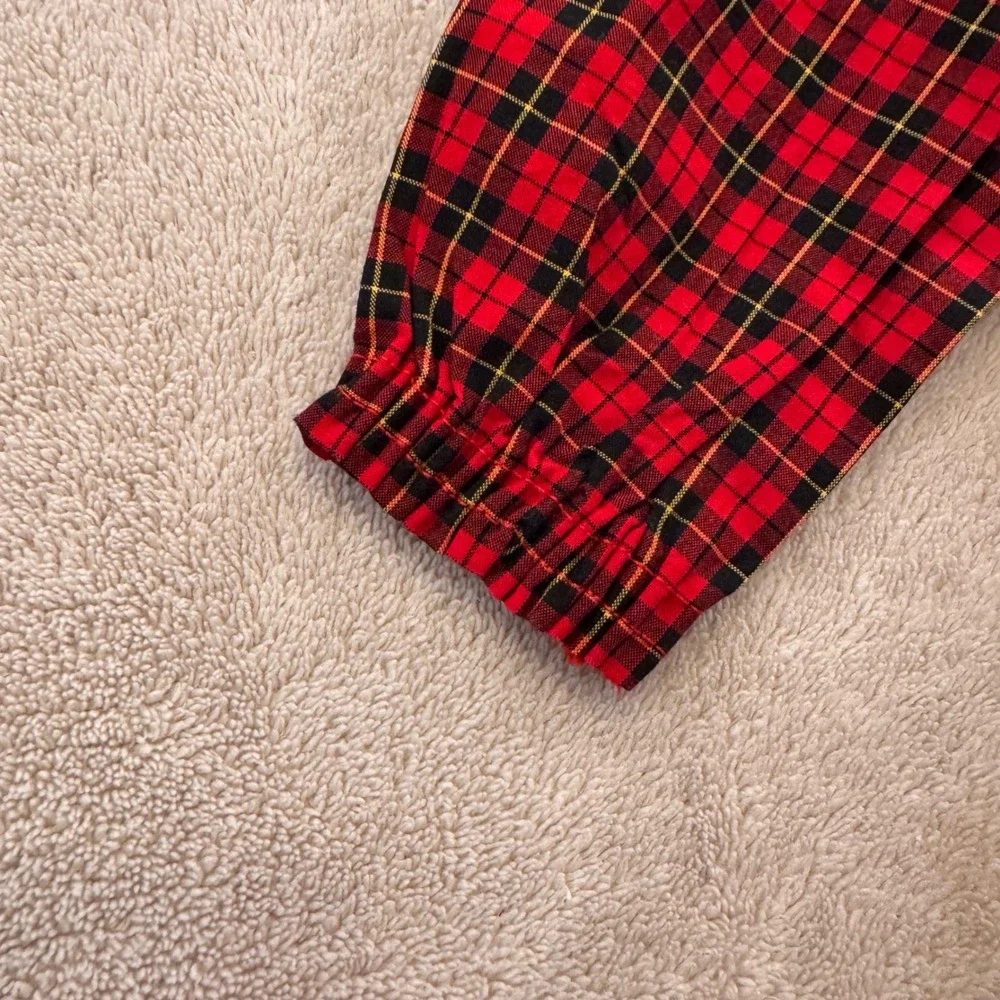NWT Ralph Lauren Baby Girl Tartan Plaid Holiday Romper Ruffle Christmas Sz 6M